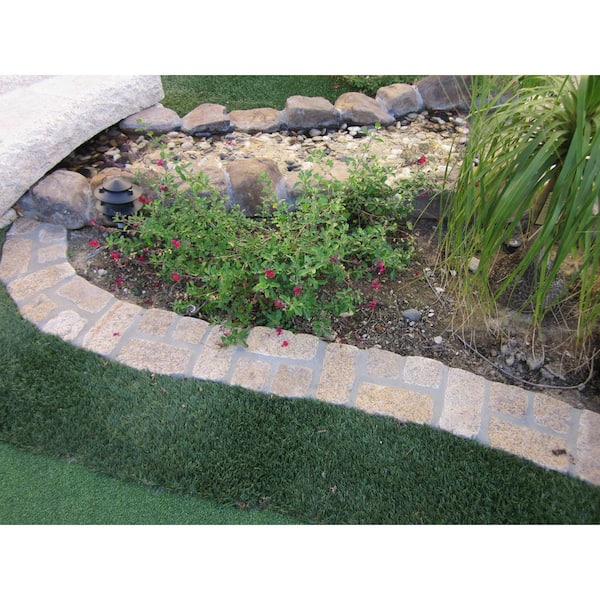 Giallo Fantasia 4 in. x 8 in. Tumbled Granite Cobbles (450 Pieces/100 sq. ft./Pallet)