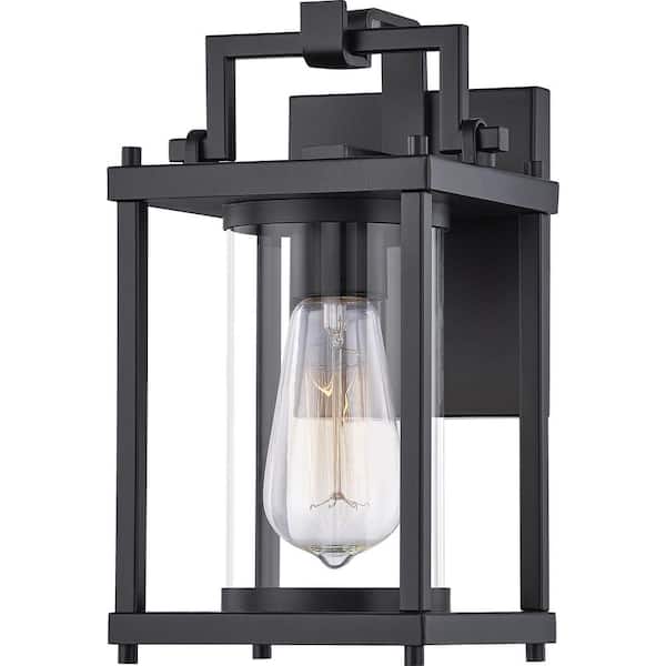 Quoizel Garrett 1-Light Black Outdoor Wall Lantern Sconce
