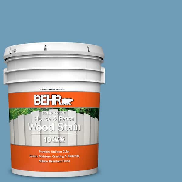 BEHR 5 gal. #560D-5 Ocean View Solid Color House and Fence Exterior Wood Stain