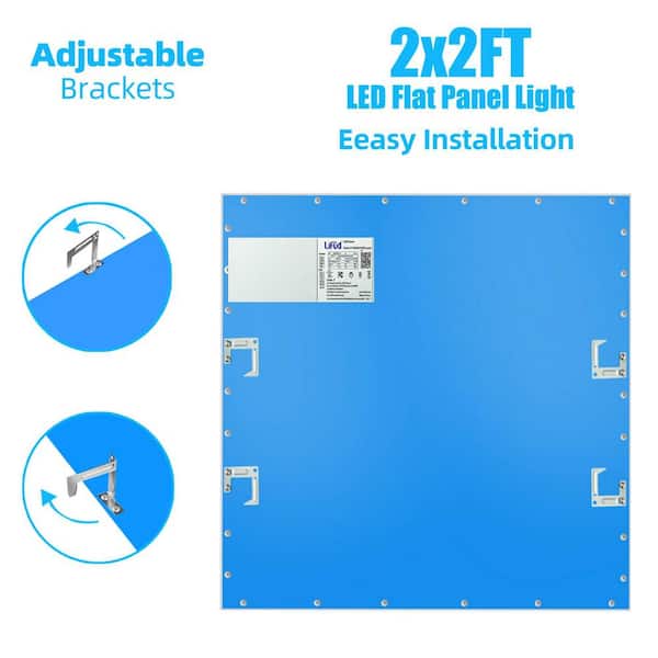 Honbei 2 ft. x 2 ft. 5800 Lumens Integrated LED Panel Light, 5000K2X2 FT Drop Ceiling Flat LED Light Panel, ETL Listed 4 Pack