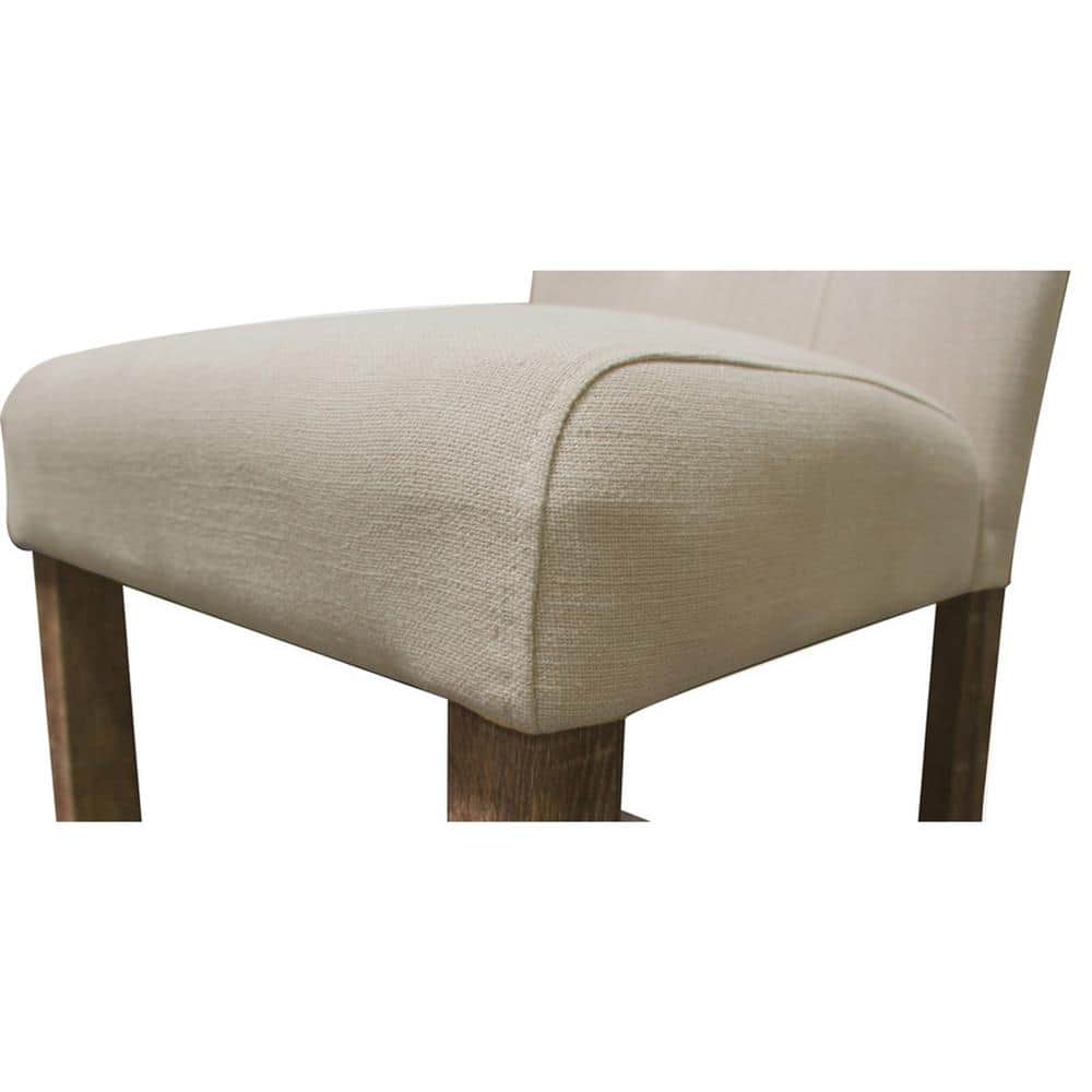 Hadley High-Back Parsons Side Chair in Light Gray & Beige, Set of 2