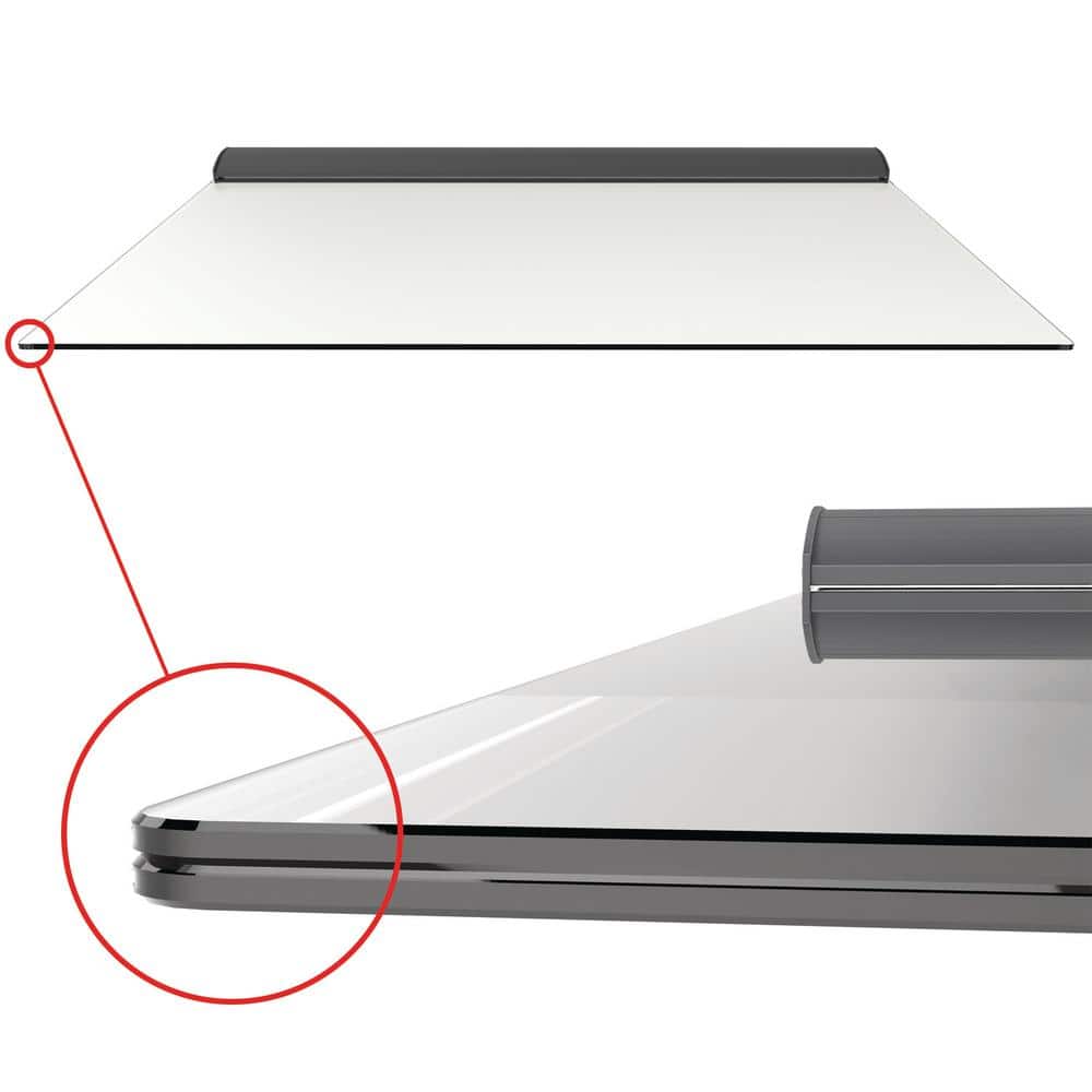 Clear Tempered Glass Door and Window Awning with Aluminum Bracket