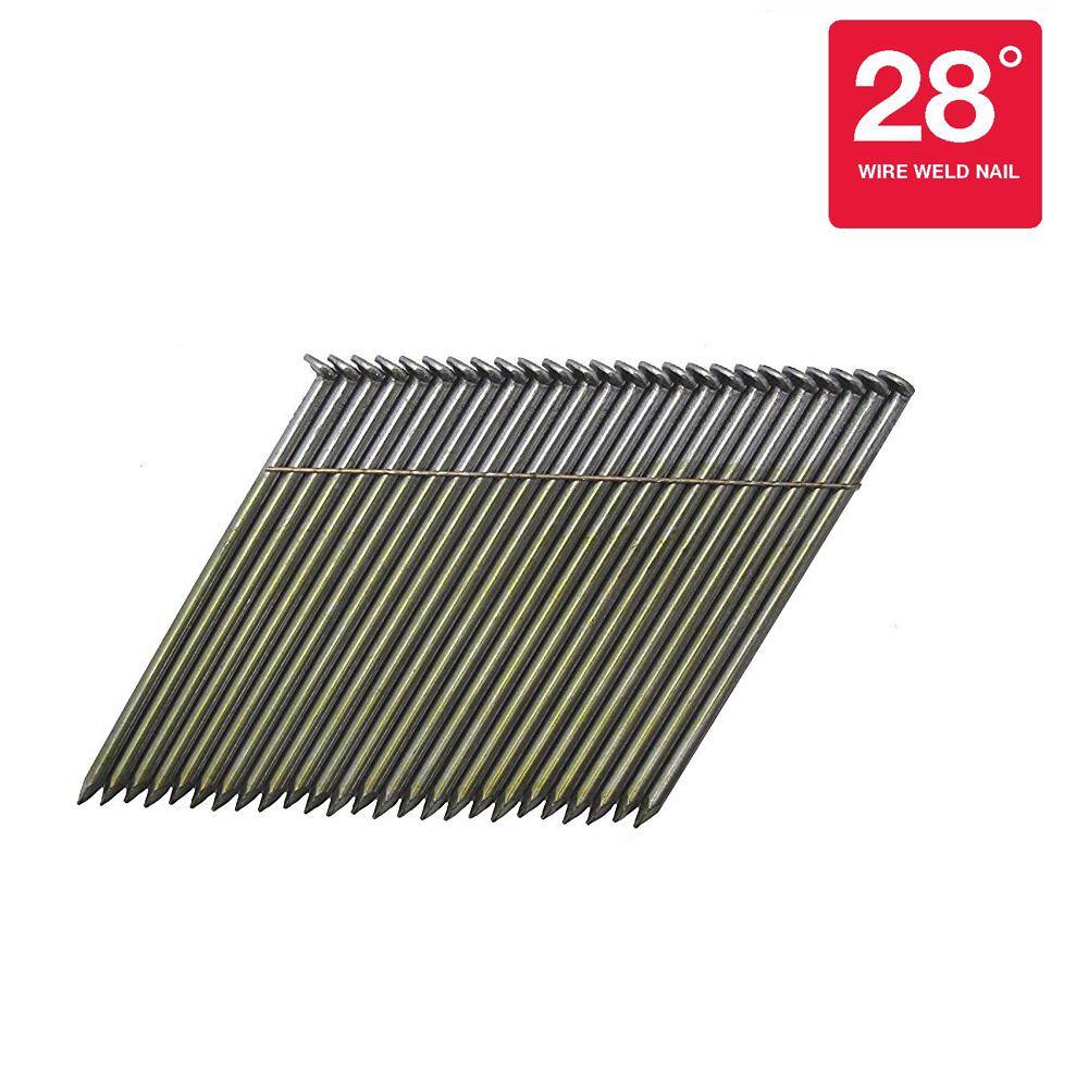 GripRite 31/4 in. x 0.120 in. 28° Bright Smooth Shank Nails (1,000