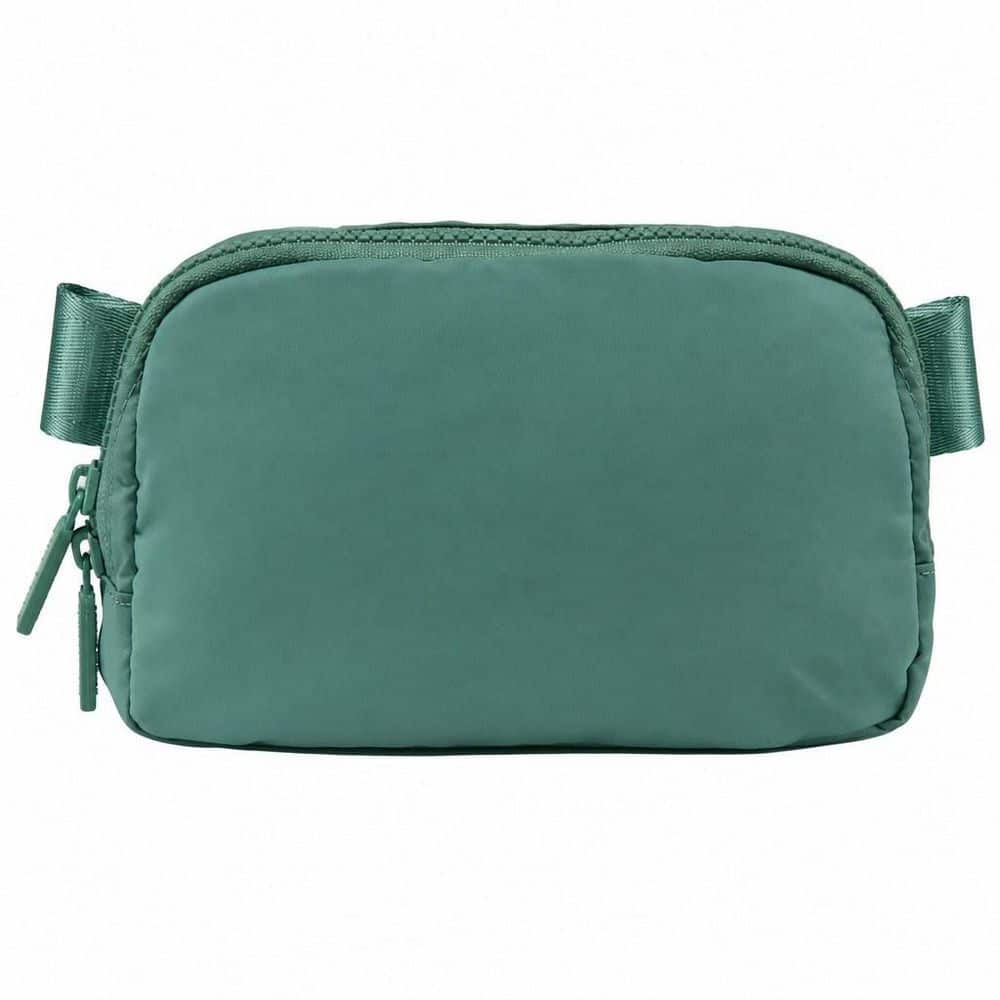 Eucalyptus Green 7.5 in. 2 Way Zipper Fanny Pack Nylon Everywhere Belt Bag Water Repellent with Adjustable Strap