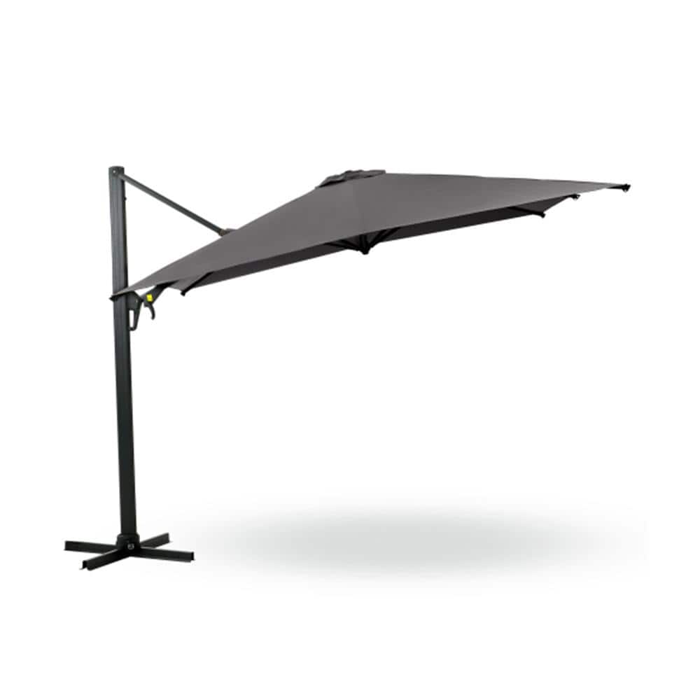 10 ft. Aluminum Pole Cantilever Patio Umbrella Square Outdoor Offset with Rotation and Tilt Adjustment in Gray price history on PriceWatchPro