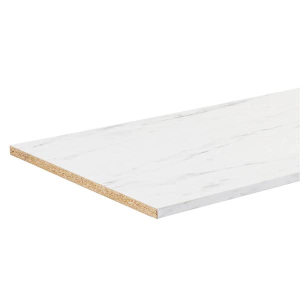 STRETTA 10 ft. Straight Laminate Countertop in Matte Alabaster Slate with Eased Edge