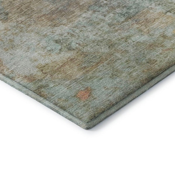 Mayfield Premium Machine Washable Abstract AMF2100 Wheat 8 ft. x 10 ft. Area Rug