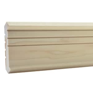 75 in. D x 4.5 in. W x 92 in. L Unfinished Poplar Wood Tova Crown Molding