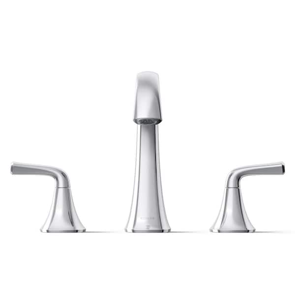KOHLER Sundae 8 in. Widespread Double Handles Bathroom Faucet in