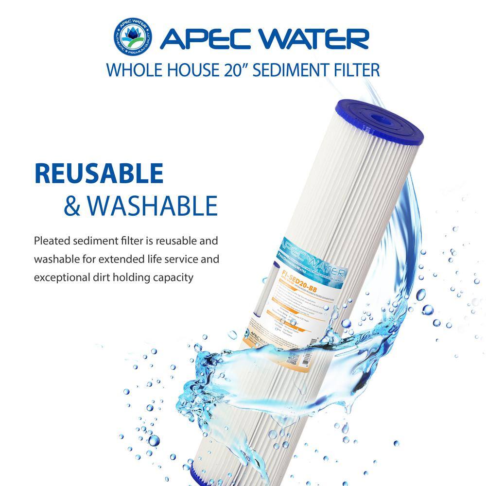APEC 20" Blue Whole House Sediment Water Filtration System