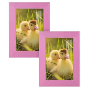 Wexford Home Grooved 5 in. x 7 in. Pink Picture Frame (Set of 2) WF106C-2 -  The Home Depot