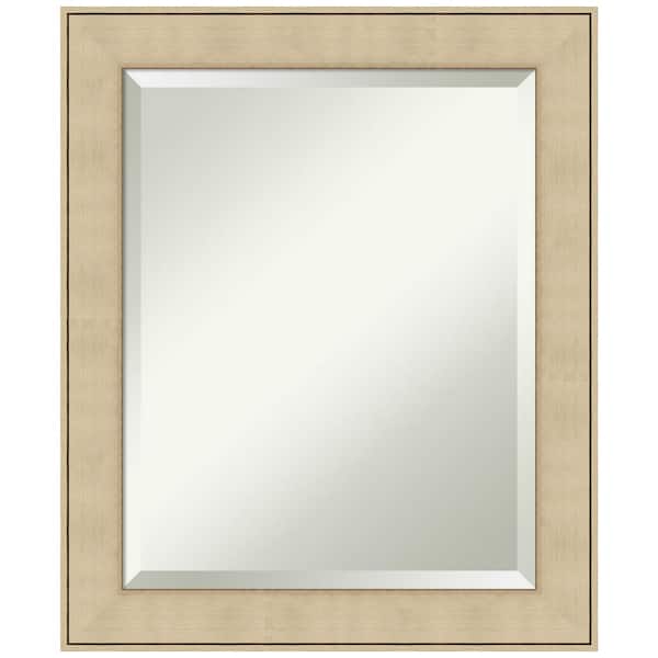 Amanti Art Classic Honey Silver 20 in. H x 24 in. W Framed Wall Mirror