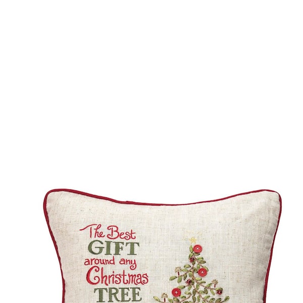 C&F Home Plaid Christmas Tree Applique Throw Pillow