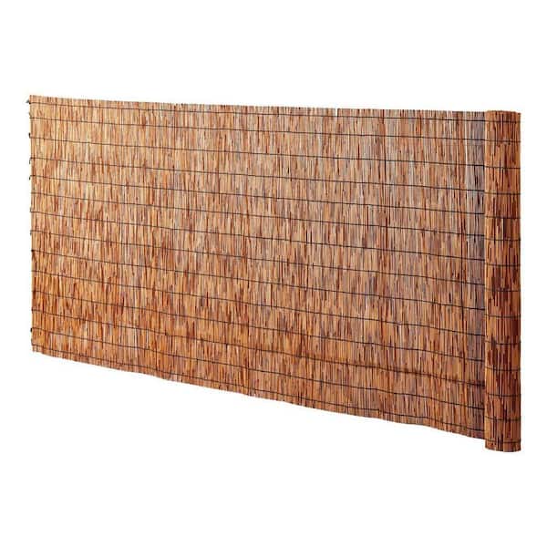 16.4 ft. W x 5.5 ft. H Peeled Reed Decorative Natural Eco-Friendly Screen Curtain Bamboo-Like Patio Decors Fencing Rolls