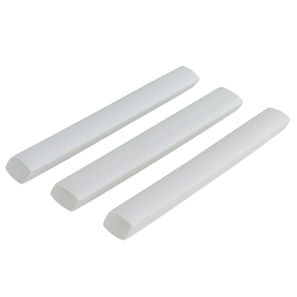 3/8 in. Heat Shrink Tubing, White (3-Pack)