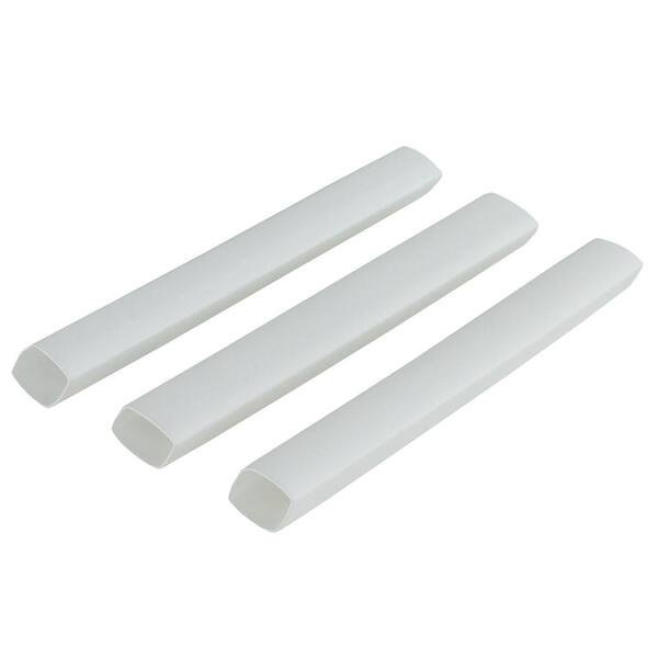 3/8 in. Heat Shrink Tubing, White (3-Pack)