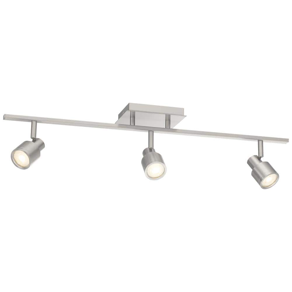 Lincoln Brushed Steel 3-Light LED Track Fixture