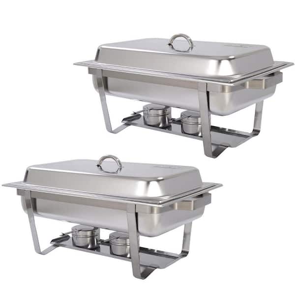 Aoibox 5 qt. Stainless Steel Round Buffet Catering Dish, Chafing
