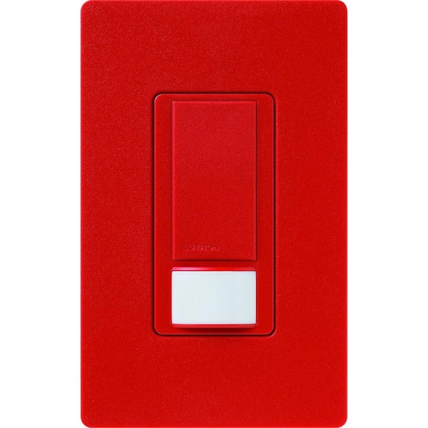 Lutron Maestro Dual Voltage Vacancy Sensor Switch, 6-Amp/Single-Pole, Hot (MS-VPS6M2-DV-HT)