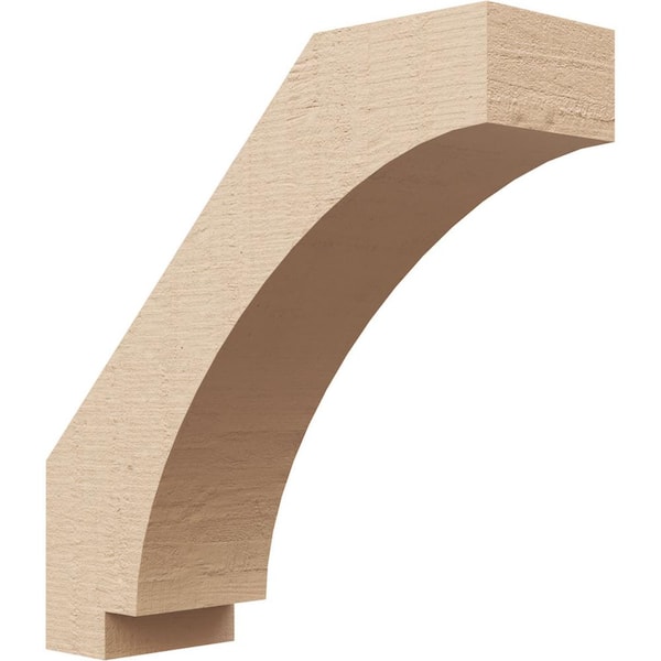 Ekena Millwork 3 in. x 10 in. x 10 in. Imperial Rough Cedar Woodgrain Timberthane Polyurethane Knee Brace, Primed