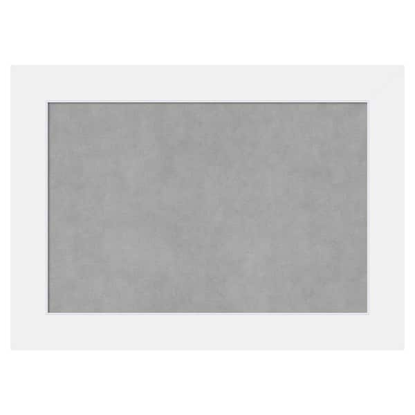 Amanti Art Corvino White 29 in. x 21 in. Framed Magnetic Board
