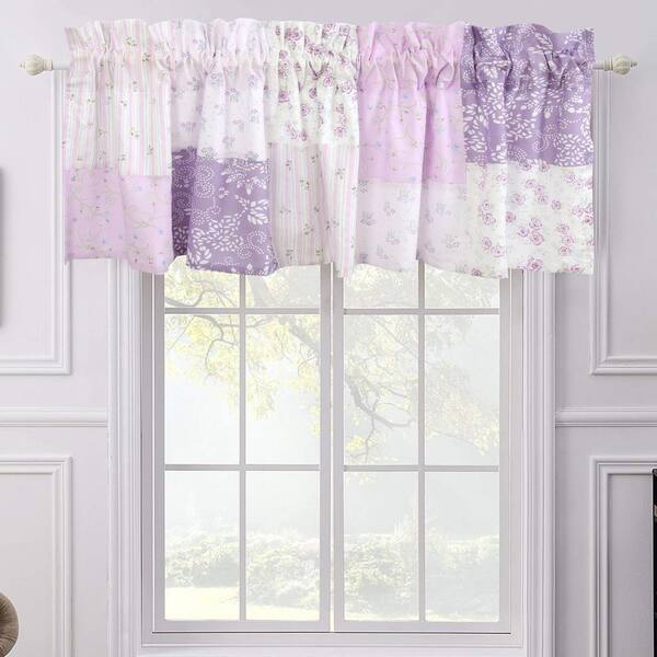 Vintage WAVERLY  Valances  Floral Roses Lilac Peony Scalloped edge 