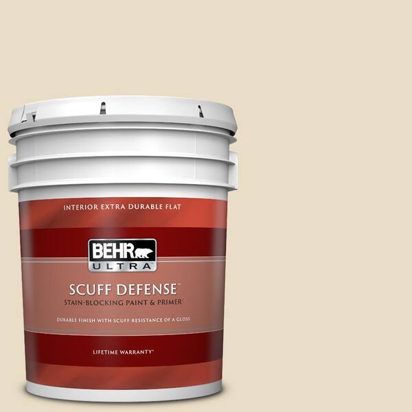 BEHR ULTRA 5 gal. #N290-2 Authentic Tan Extra-Durable Flat Interior Paint & Primer