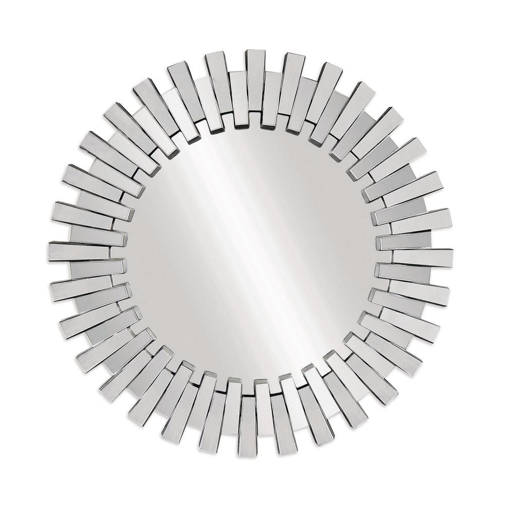 Large Irregular Clear Mirror Hooks Modern Mirror (41 in. H x 41 in. W)