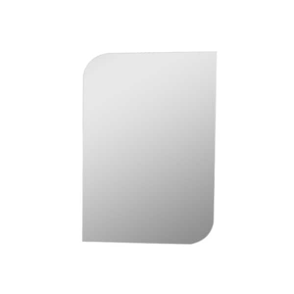Decor Wonderland Tener 19 in. W x 27 in. H Rectangular Frameless Polished Wall Mounted Bathroom Vanity Mirror
