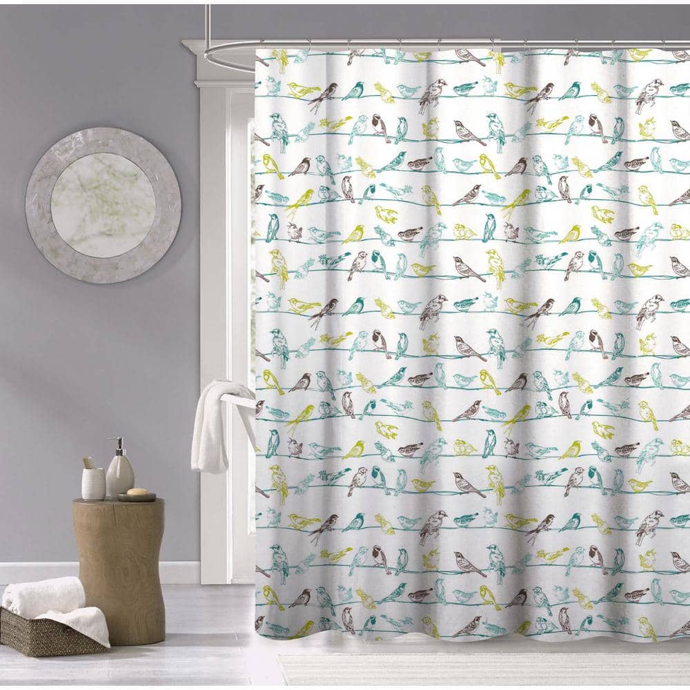 Rainbow Shower Curtain Vibrant Wooden Artistic Print for Bathroom 70 Inches Long 