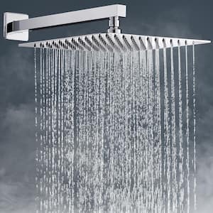 Rainfull Single-Handle 1-Spray Square Shower Faucet with 12 in. shower head in Chrome Valve Included