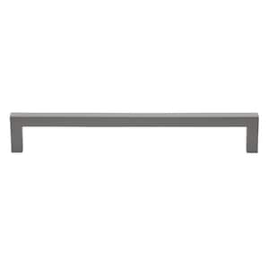 7-9/16 in. (192mm.) Center-to Center Graphite Solid Square Slim Cabinet Drawer Bar Pulls (10 Pack )