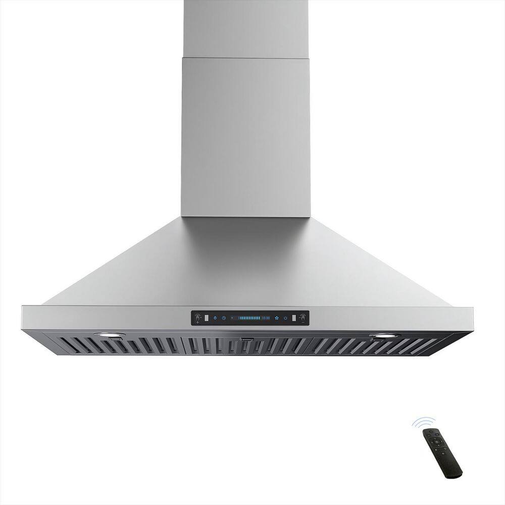 36 in. 400CFM Convertible Ductless to Ducted Wall Mount Range Hood in Stainless Steel price history on PriceWatchPro