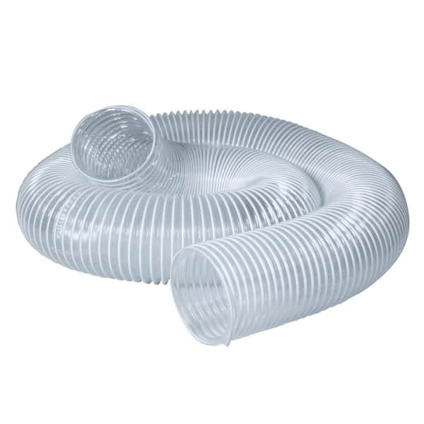 POWERTEC 5 in. x 10 ft. PVC Flexible Dust Collection Hose in Clear