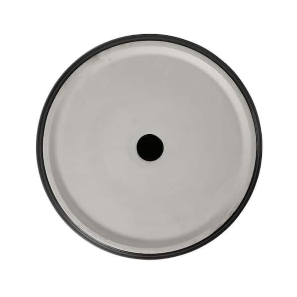 Modern Style Ceramic Circular Vessel Bathroom Sink Art Sink in Black