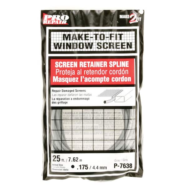 Prime-Line Screen Retainer Spline, 0.175 in., 25 ft., Gray