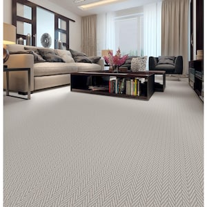 Camille Color Zirconia Gray - 34 oz. Nylon Pattern Installed Carpet