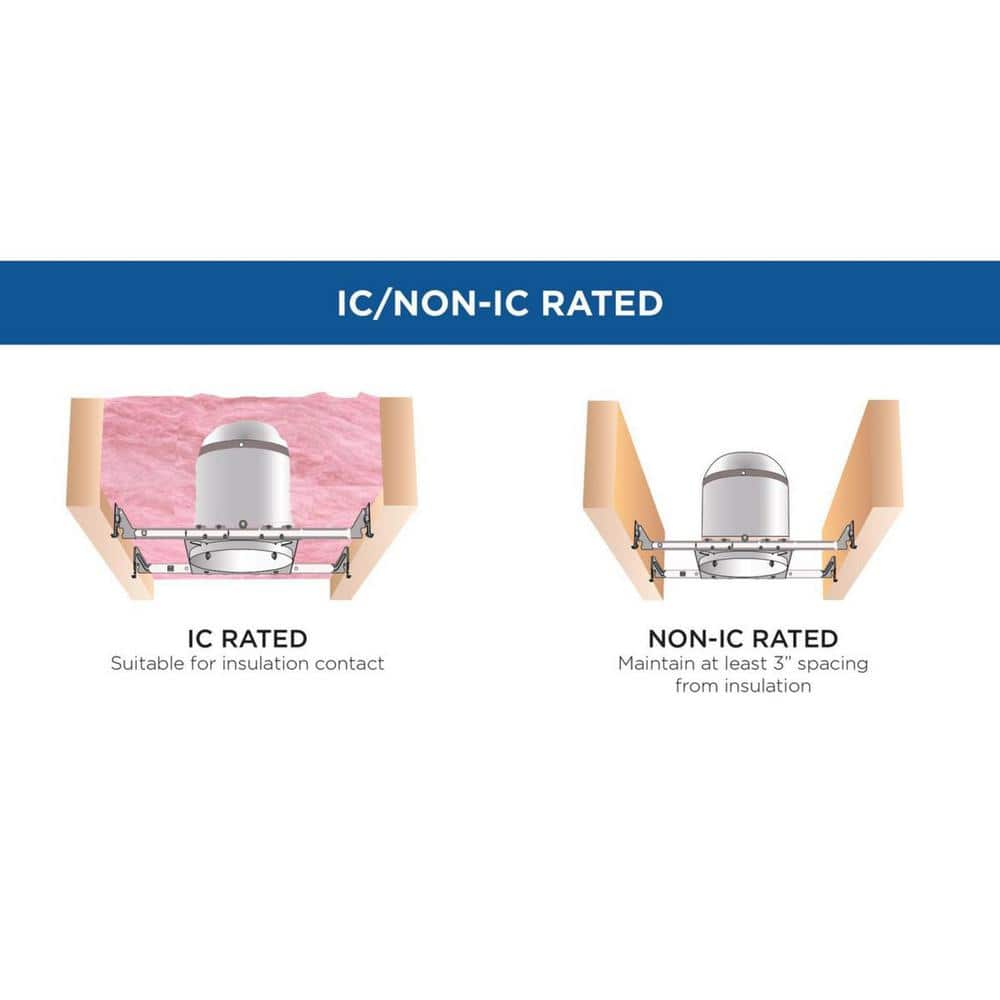 Gray Steel 6" Recessed Remodel Air-Tight IC Housing