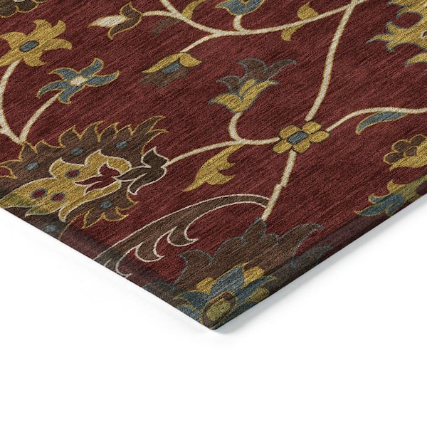 Chantille Machine Washable Indoor/Outdoor Abstract ACN2290 Burgundy 10 ft. x 14 ft. Area Rug