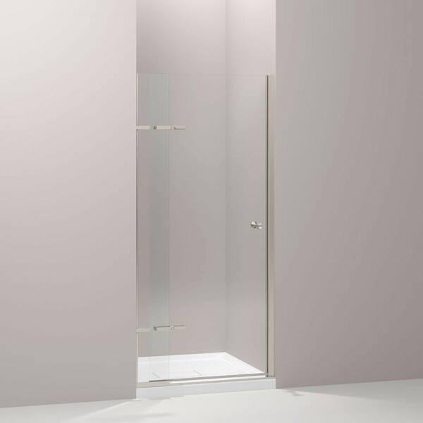 KOHLER Underline 36 in. x 69-1/2 in. Pivot Shower Door in Matte Nickel with Handle