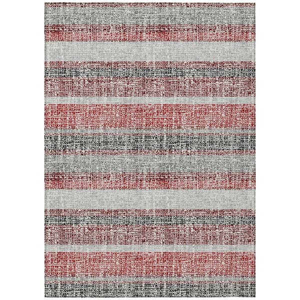 Chantille Machine Washable Indoor/Outdoor Abstract ACN2122 Burgundy 9 ft. x 12 ft. Area Rug