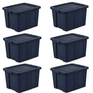 Tuff 18 Gallon Plastic Storage Tote Container Bin with Lid (6-Pack)