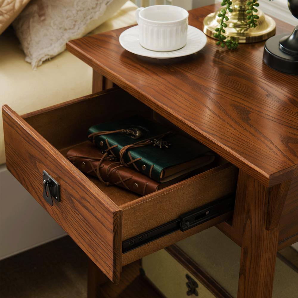 Russet Solid Wood End Tables with Storage, 2-Pack