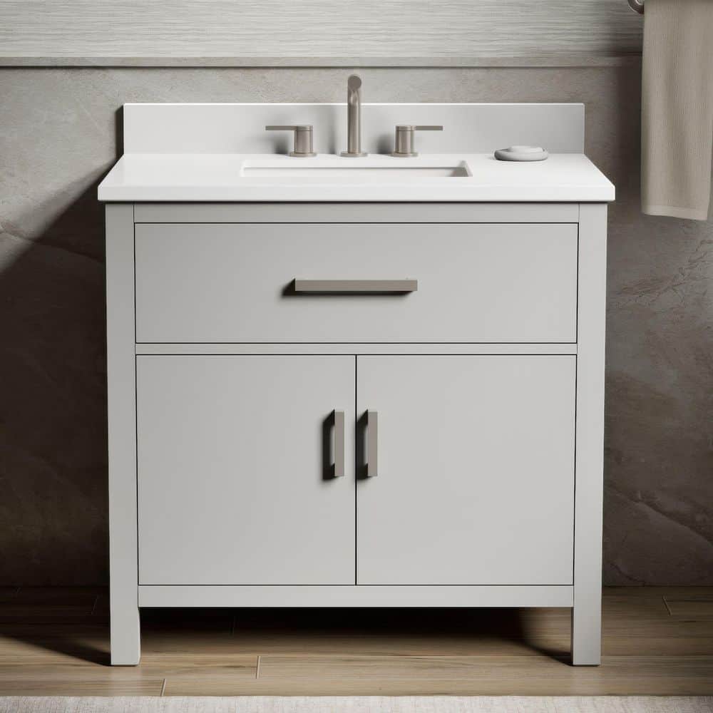 KOHLER Kresla 37 in. Single Sink Freestanding Atmos Grey Bath