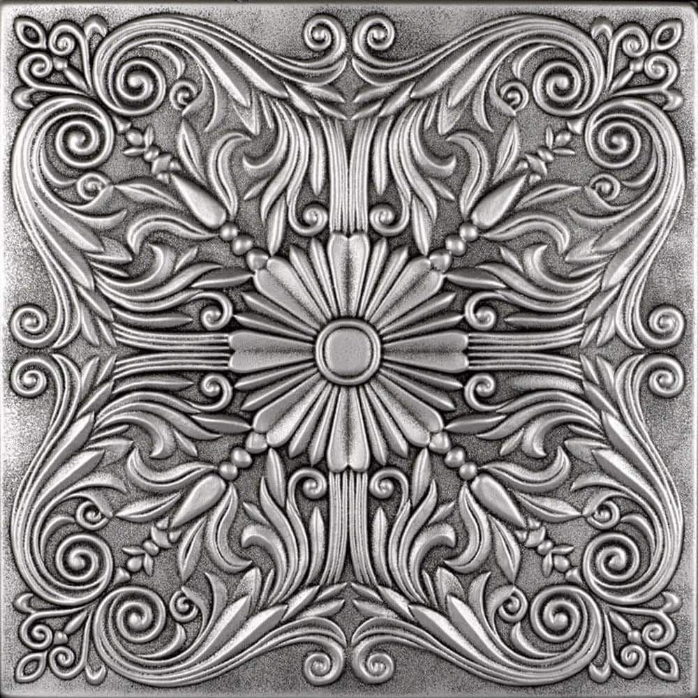 Spanish Silver Antique Silver 1.6 ft. x 1.6 ft. Decorative Foam Glue Up Ceiling Tile (259.2 sq. ft. /case) price history on PriceWatchPro