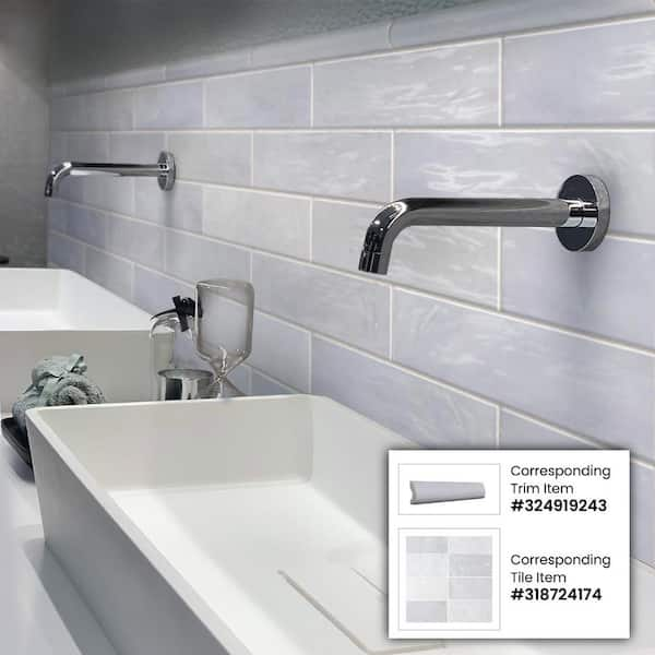 La Riviera Blanc 2.5x8 White Ceramic Subway Tile