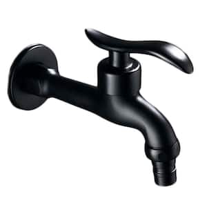 Single-Handle Wall Mounted Basin Tap Kitchen Faucet in Black