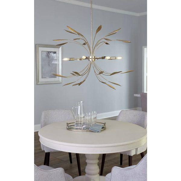 Progress Lighting Zag 3-Light Antique Gold Leaf Chandelier