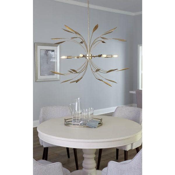 Mariposa 8-Light Antique Gold Luxe Pendant Hanging Light