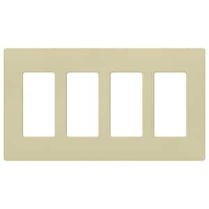Claro 4 Gang Wall Plate for Decorator/Rocker Switches, Satin, Sage (SC-4-SA) (1-Pack)